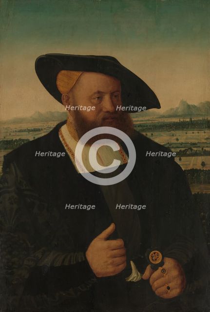 Portrait of a Man with a Moor's Head on His Signet Ring. Creator: Conrad Faber von Creuznach.