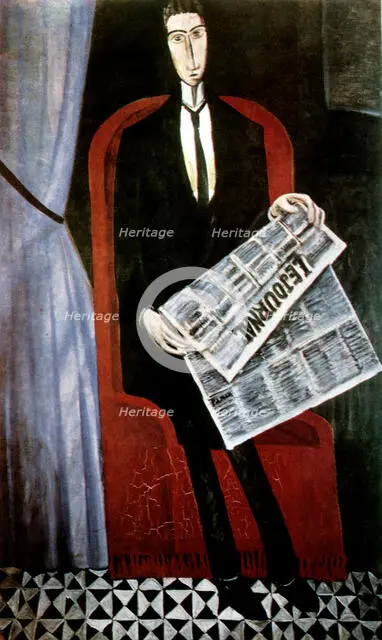 'Portrait of a Man with a Newspaper (Chevalier X)', 1911-1914. Creator: Andre Derain.