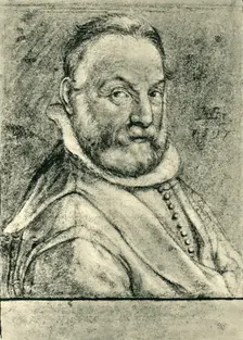 Portrait of a Man with a Beard 1597, (1943). Creator: Hendrik Goltzius