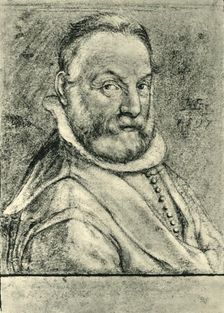 Portrait of a Man with a Beard 1597, (1943). Creator: Hendrik Goltzius