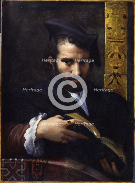 Portrait of a man with a book, ca 1524. Creator: Parmigianino (1503-1540).