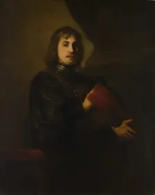Portrait of a Man with a Breastplate and Plumed Hat. Creator: Style of Rembrandt (Dutch, mid- to late 1640s)