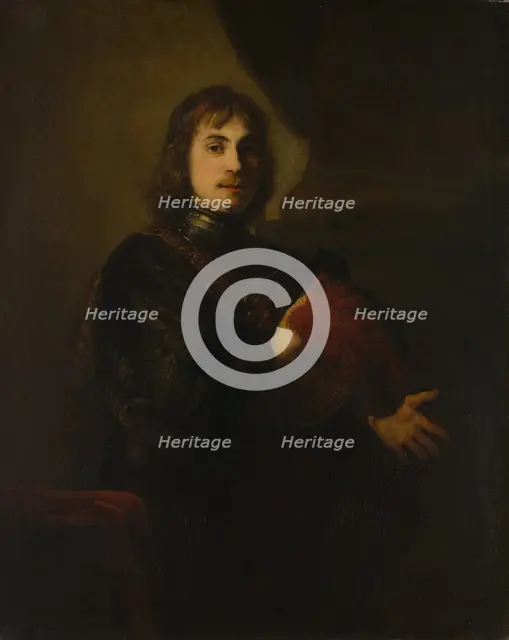 Portrait of a Man with a Breastplate and Plumed Hat. Creator: Style of Rembrandt (Dutch, mid- to late 1640s).