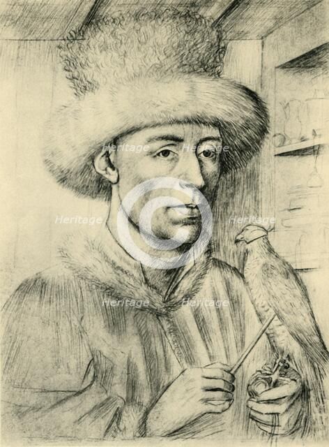 'Portrait of a Man with a Falcon', c1447, (1943). Creator: Petrus Christus.