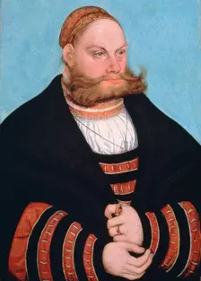 Portrait of a Man with a Gold-Embroidered Cap 1532. Artist: Lucas Cranach the Elder