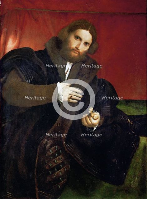 Portrait of a Man with a golden animal claw (Leonino Brembate).