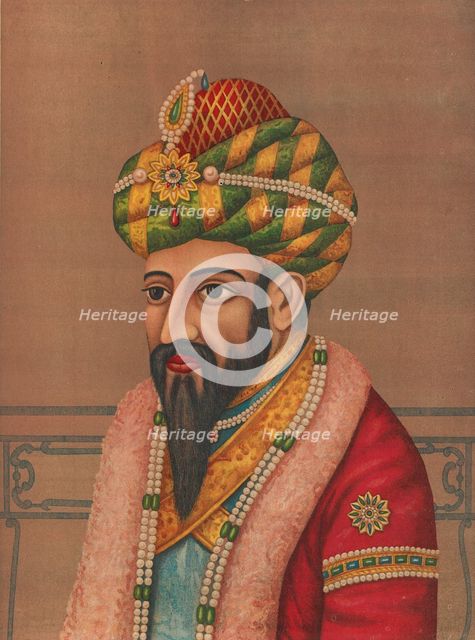 Portrait of a Man with a Jeweled Turban, 1880s. Creator: Unknown.