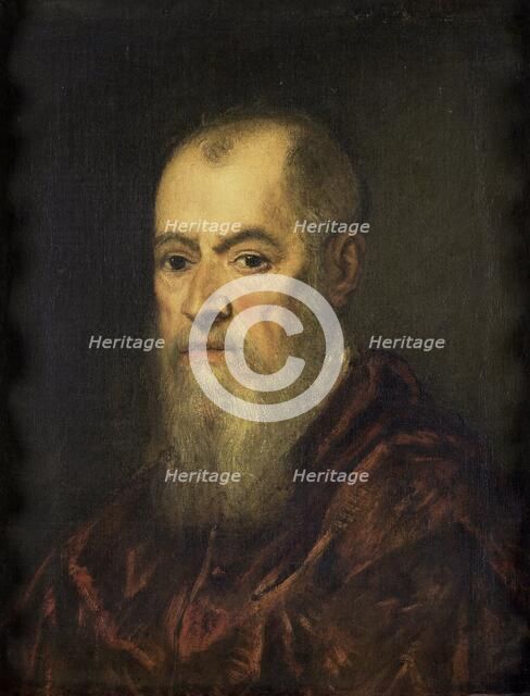 Portrait of a Man with a Red Cloak, 1555-1580. Creator: Jacopo Tintoretto.