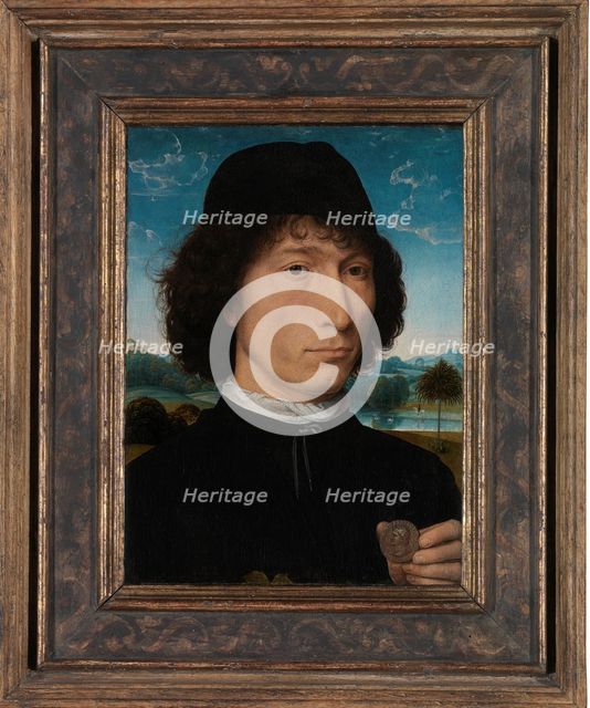 Portrait of a Man with a Roman Medal. Artist: Memling, Hans (1433/40-1494)