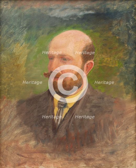 Portrait of a Man with a Tie, 1880-1900. Creator: Ladislav Mednyanszky.