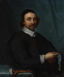 Portrait of a Man with a Watch, 1657. Creator: Cornelis Jonson van Ceulen