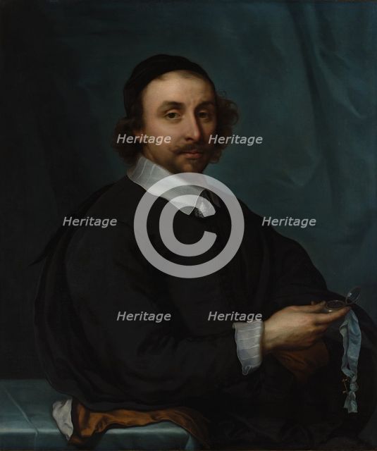 Portrait of a Man with a Watch, 1657. Creator: Cornelis Jonson van Ceulen.