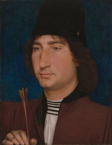 Portrait of a Man with an Arrow, c. 1470/1475. Creator: Hans Memling