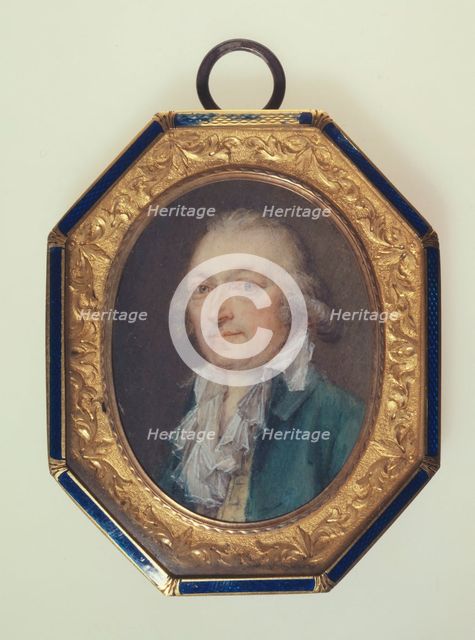 Portrait of a man, with an open collar, c1798. Creator: Ecole Francaise.