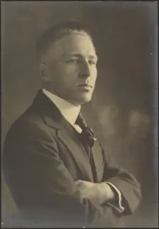 Portrait of a Man with Arms Crossed, 1907-1943. Creator: Louis Fleckenstein