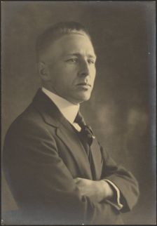 Portrait of a Man with Arms Crossed, 1907-1943. Creator: Louis Fleckenstein