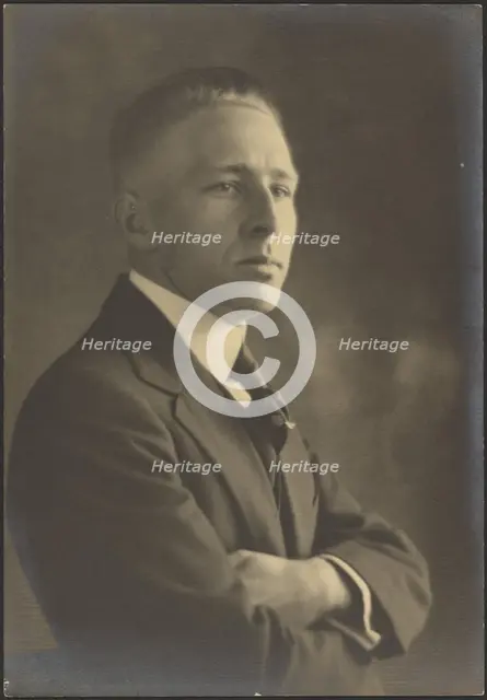 Portrait of a Man with Arms Crossed, 1907-1943. Creator: Louis Fleckenstein.