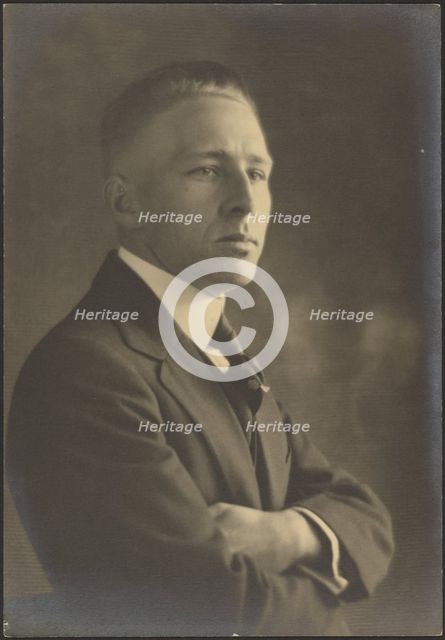 Portrait of a Man with Arms Crossed, 1907-1943. Creator: Louis Fleckenstein.