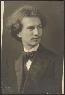 Portrait of a Man with Bow Tie, 1907-1943. Creator: Louis Fleckenstein