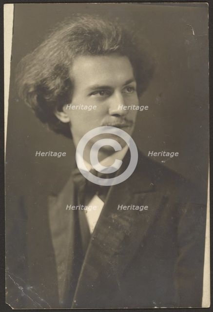 Portrait of a Man with Bow Tie, 1907-1943. Creator: Louis Fleckenstein.
