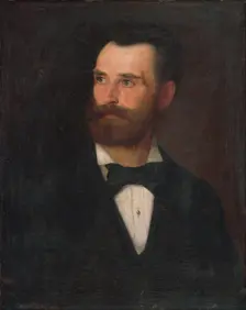 Portrait of a Man with Brown Beard, around 1880. Creator: Gyula Stetka
