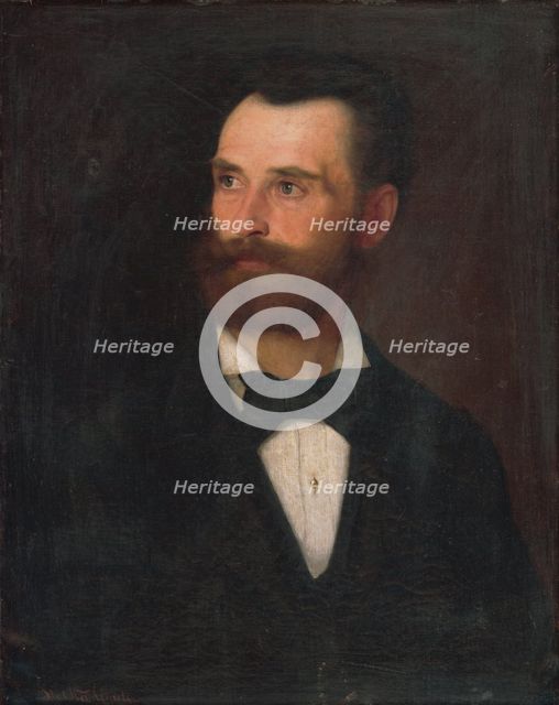 Portrait of a Man with Brown Beard, around 1880. Creator: Gyula Stetka.