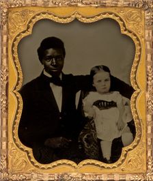 Portrait of a Man with Child, 1850s. Creator: Unknown