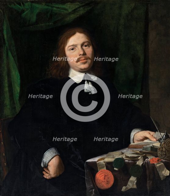 Portrait of a Man with Documents, 1655. Creator: Bartholomeus van der Helst.