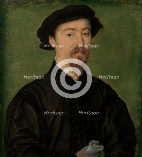 Portrait of a Man with Gloves, 1540-45. Creator: Corneille de Lyon.
