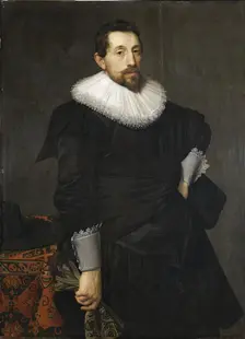Portrait of a Man with Gloves, 1630. Creator: Nicolaes Eliasz Pickenoy