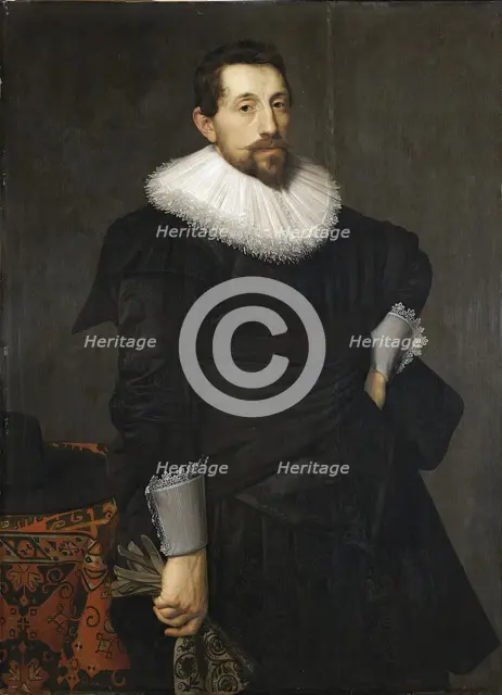 Portrait of a Man with Gloves, 1630. Creator: Nicolaes Eliasz Pickenoy.