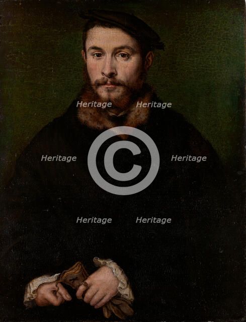 Portrait of a Man with Gloves, ca. 1535. Creator: Corneille de Lyon.