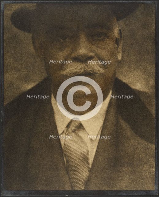 Portrait of a Man with Hat Brim, 1907-1943. Creator: Louis Fleckenstein.