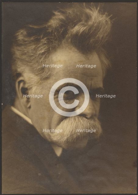 Portrait of a Man with Large Moustache, 1907-1943. Creator: Louis Fleckenstein.