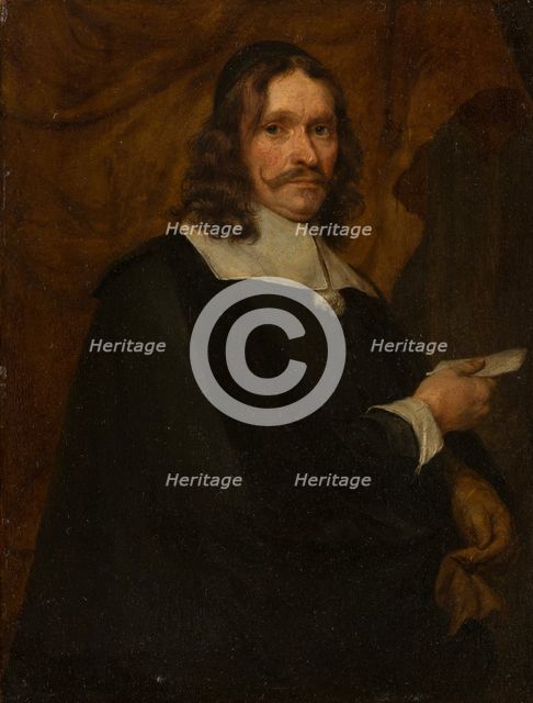 Portrait of a Man with Letter, c1650-1670. Creator: Gonzales Coques circle.