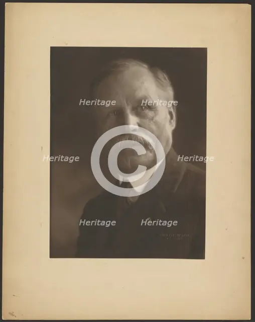 Portrait of a Man with Metal Lapel Pin, 1907-1924. Creator: Louis Fleckenstein.