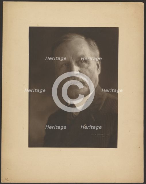 Portrait of a Man with Metal Lapel Pin, 1907-1924. Creator: Louis Fleckenstein.