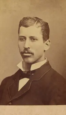 Portrait of a man with moustache, about 1875. Creator: Charles H Volquarts