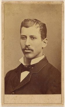 Portrait of a man with moustache, about 1875. Creator: Charles H Volquarts