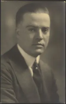 Portrait of a Man with Pearl Tie Pin, 1907-1943. Creator: Louis Fleckenstein