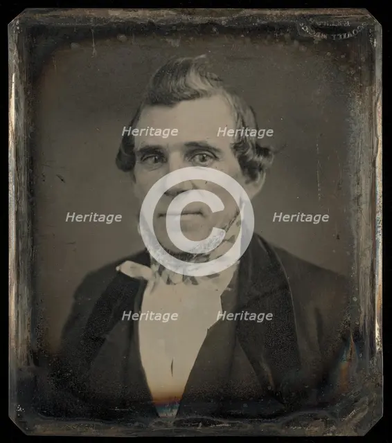 Portrait of a Man with Pompadour Hair Style, 1850-1854. Creator: Unknown.