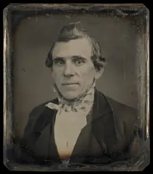 Portrait of a Man with Pompadour Hair Style, 1850-1854. Creator: Unknown