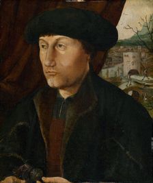 Portrait of a Man with Rosary; Portrait of Man in a Beret, 1520-1530. Creator: Kolinsky Master