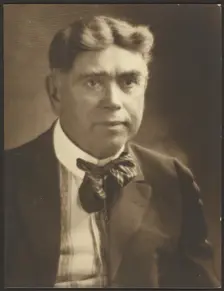 Portrait of a Man with Striped Tie, 1907-1943. Creator: Louis Fleckenstein