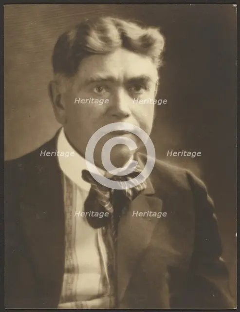 Portrait of a Man with Striped Tie, 1907-1943. Creator: Louis Fleckenstein.