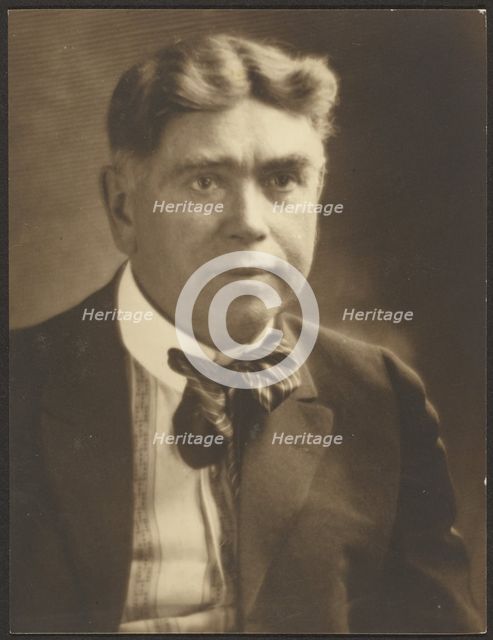 Portrait of a Man with Striped Tie, 1907-1943. Creator: Louis Fleckenstein.