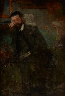 Portrait of a Man-two-sided painting, c1900. Creator: Olga Boznanska