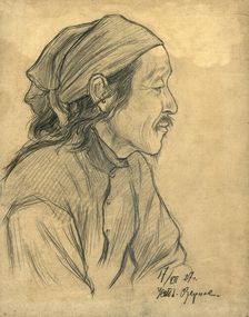 Portrait of a Man, Ust'-Ozernoy, 1927. Creator: Dmitrii Innokent'evich Karatanov