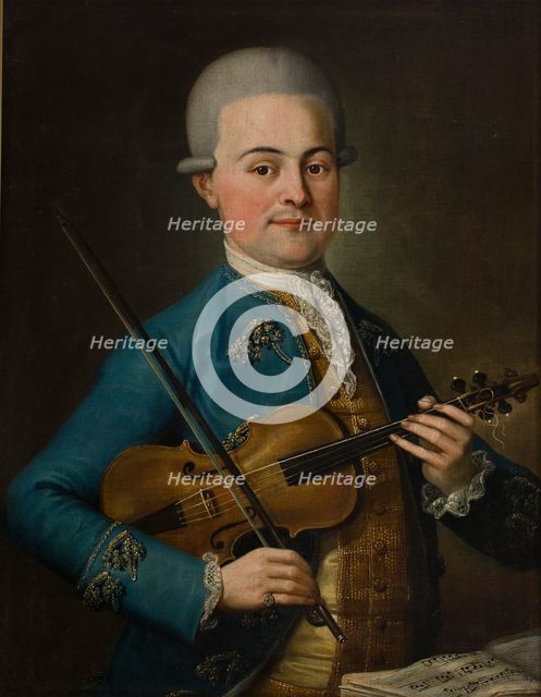 Portrait of a Man-Violinist, 1670s. Creator: Unknown.