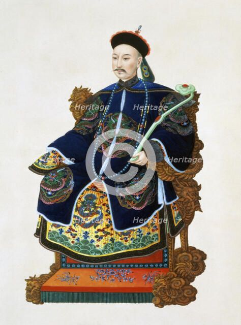 Portrait of a mandarin, China, 19th century. Artist: Unknown